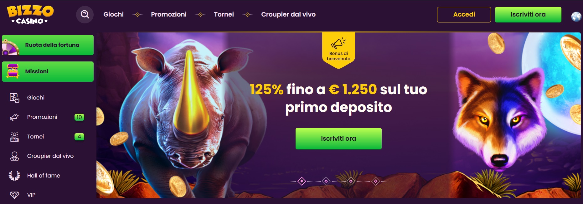 roulette dal vivo casinò online Bizzo