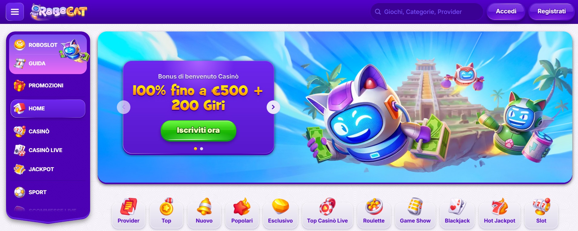 casinò online robocat