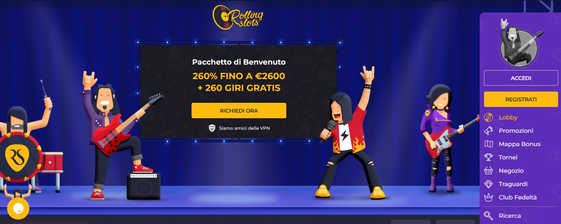 casinò online Rolling Slots