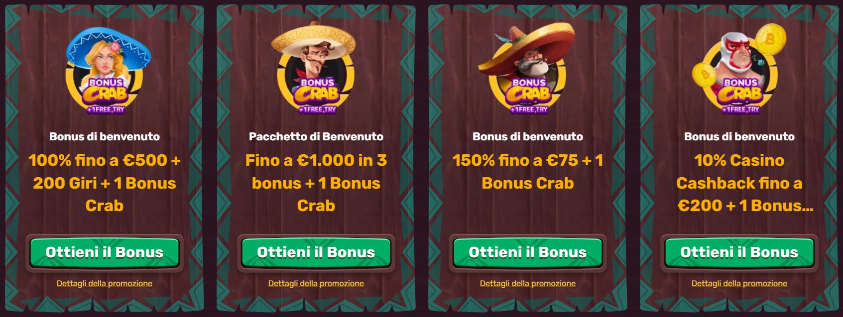 bonus casinò 5 gringos