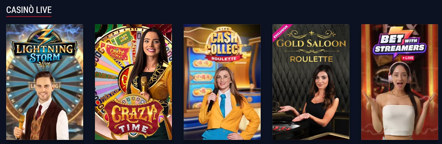 giochi croupier dal vivo casinado